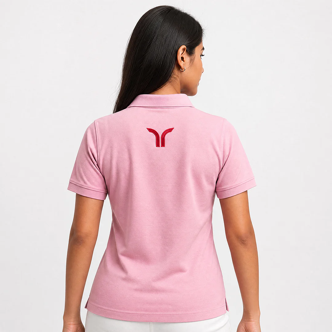 Tvarra Polo Tshirt – Light Pink (Women Fit) - Image 9