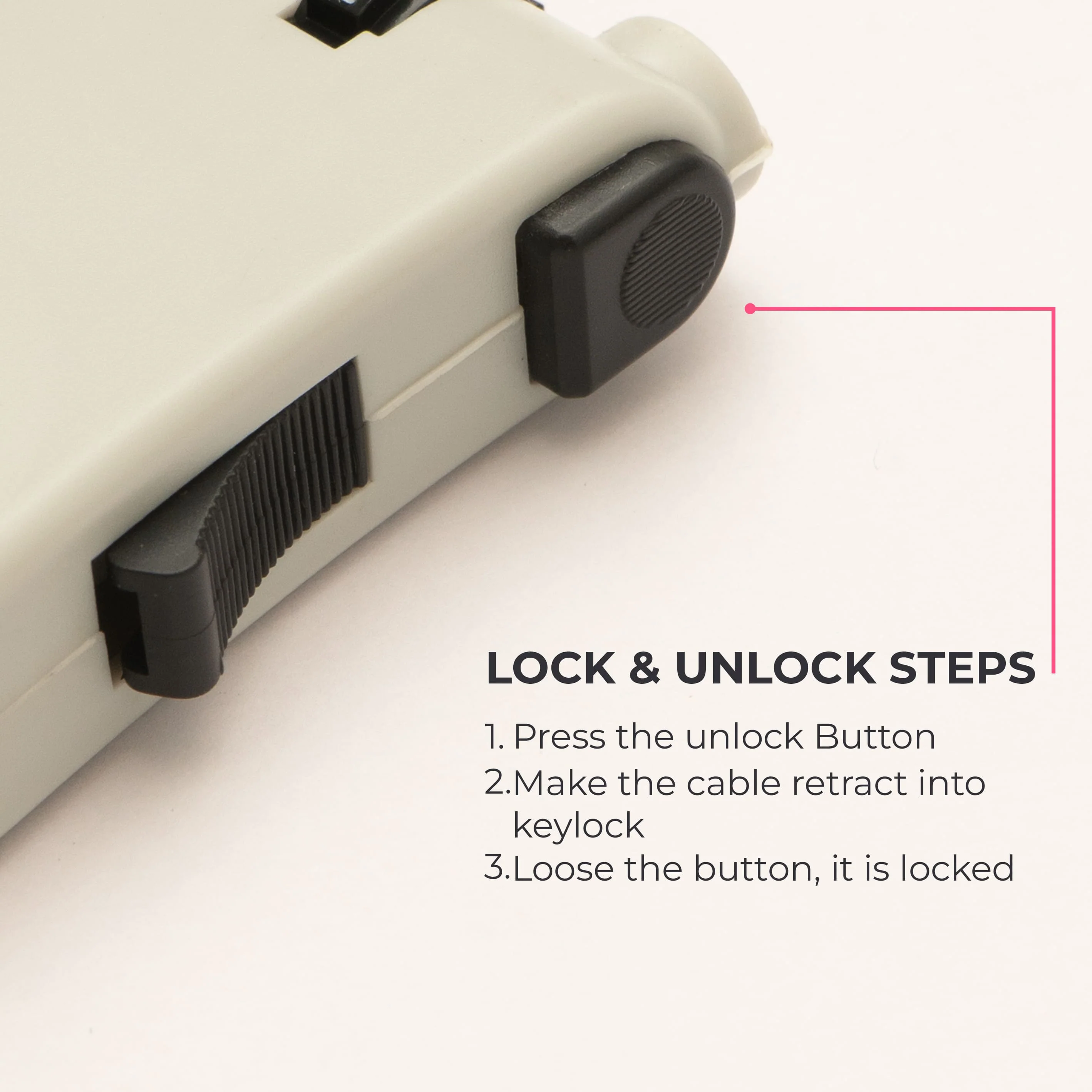 Tvarra Secure Loop Helmet Lock - Cloud Grey - Image 4